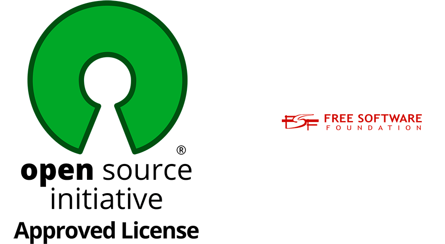 Logos de Open Source Iniciative y Free Software Foundation